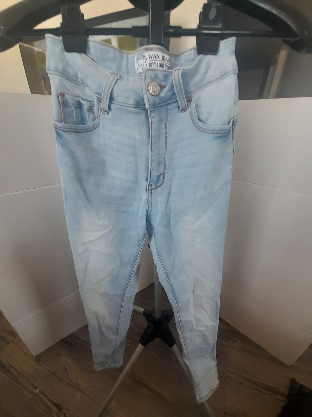 Wax Jeans light wash high waisted skinny jeans size 7/25